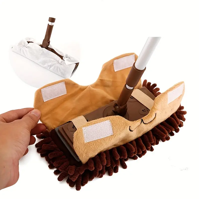 Mini mop with lion cartoon design, suitable for parent-child games, a tool for children's cleaning, detachable head cover
